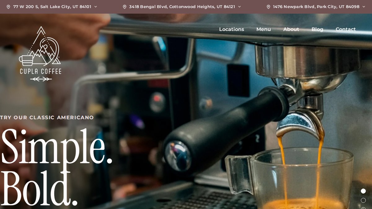 Best Cafes for Studying Near You: 2026 Guide 4 Screenshot of cuplacoffee.com interface
