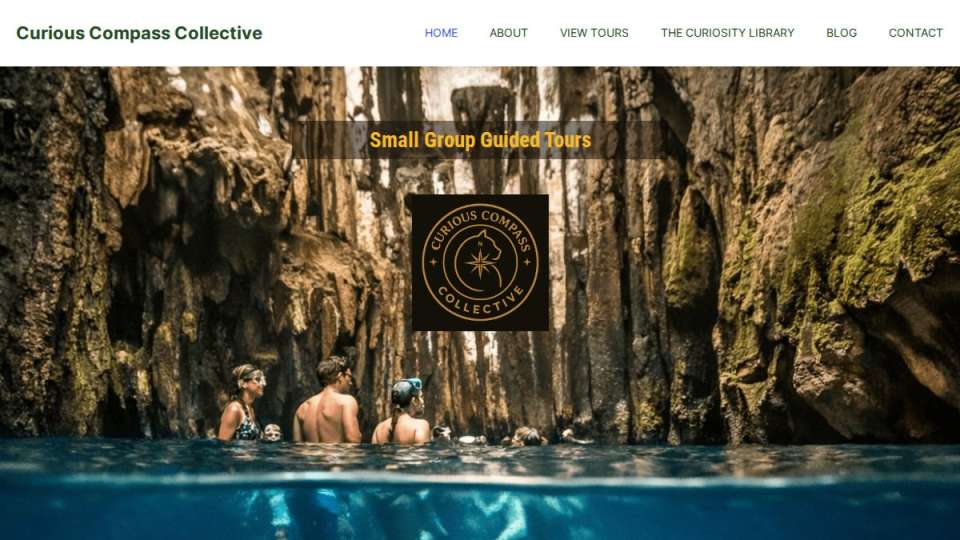 Screenshot of curiouscompasscollective.com interface