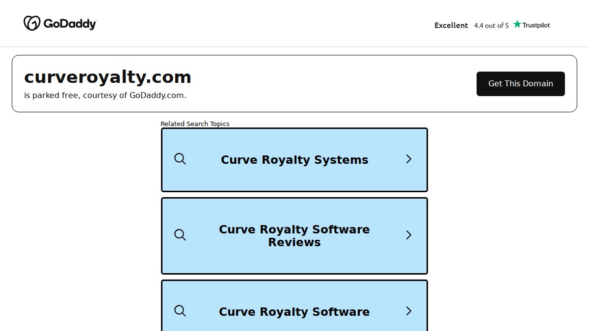 Screenshot of curveroyalty.com interface