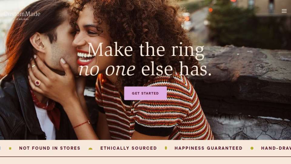 Screenshot of custommade.com interface