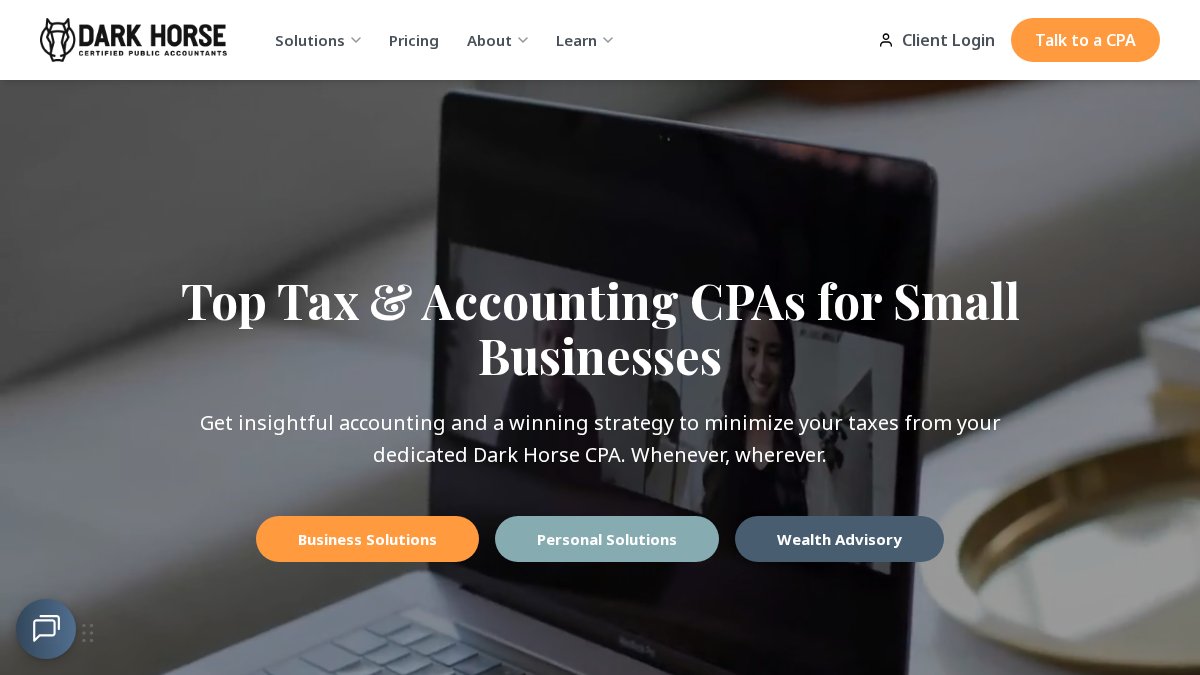 Screenshot of darkhorse.cpa interface
