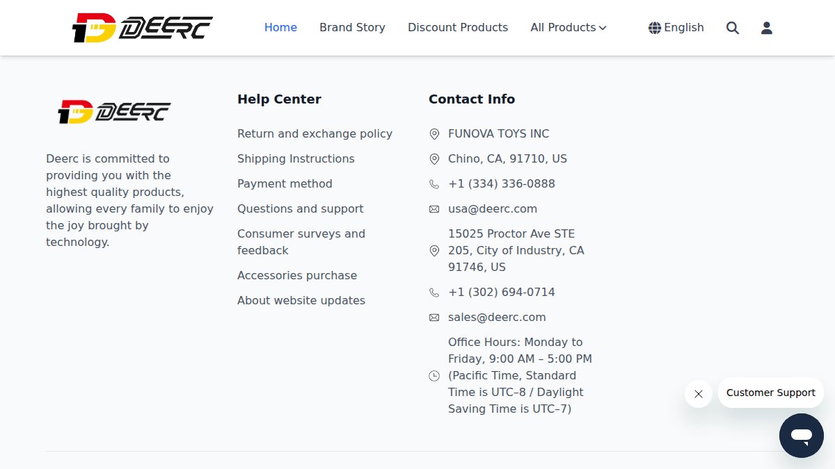 Screenshot of Deerc D20 Mini Drone For Kids With 720p Hd Fpv Camera page on deerc.com