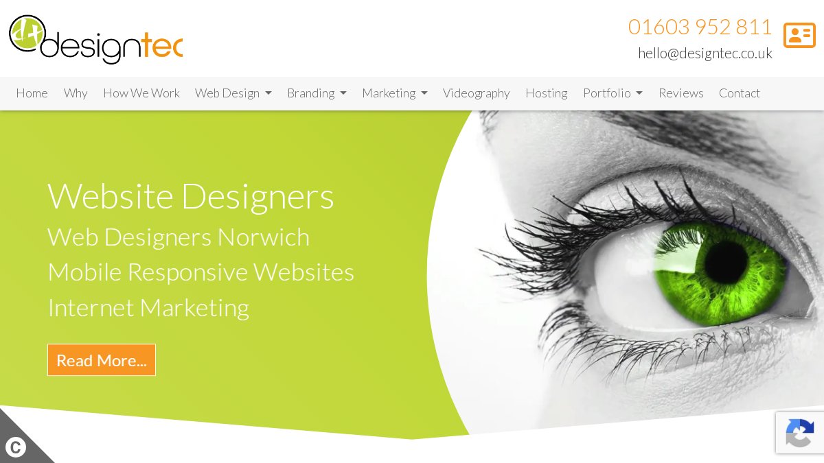 Screenshot of designtec.co.uk interface