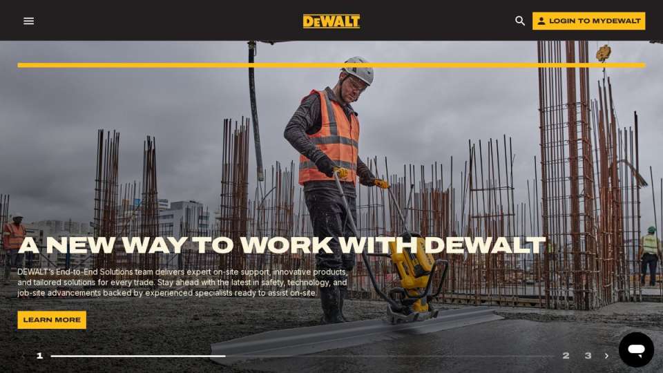 Screenshot of dewalt.com.au interface