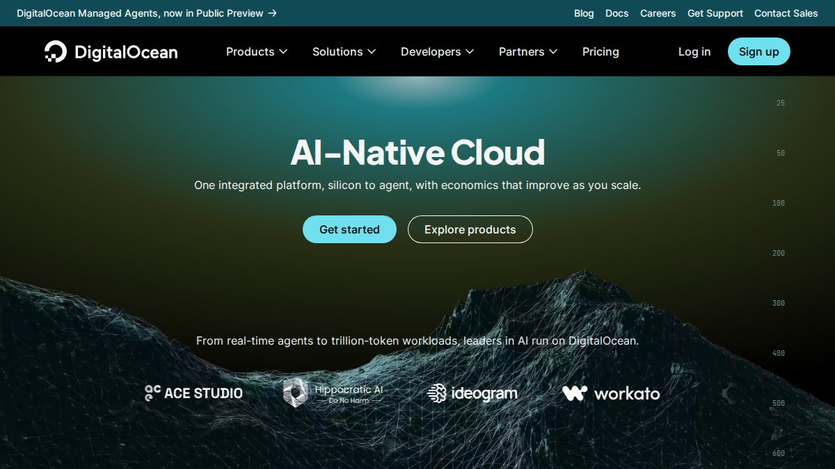 Screenshot of digitalocean.com interface