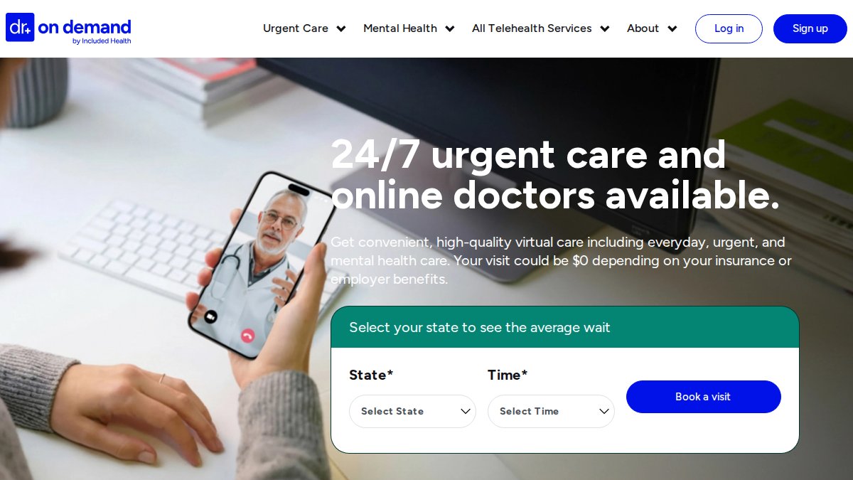 Screenshot of doctorondemand.com interface