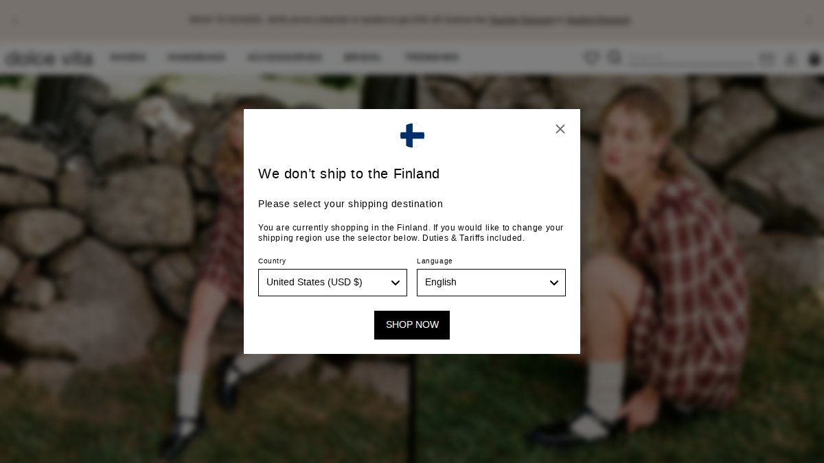 Screenshot of dolcevita.com interface