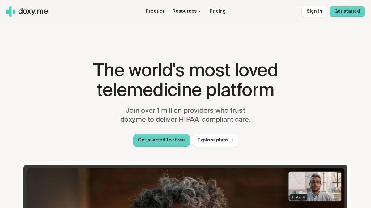 Screenshot of doxy.me interface