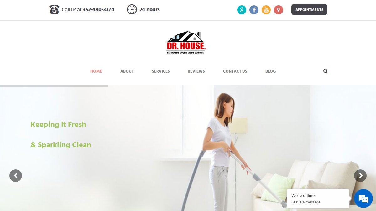 Screenshot of drhouserepairs.com interface