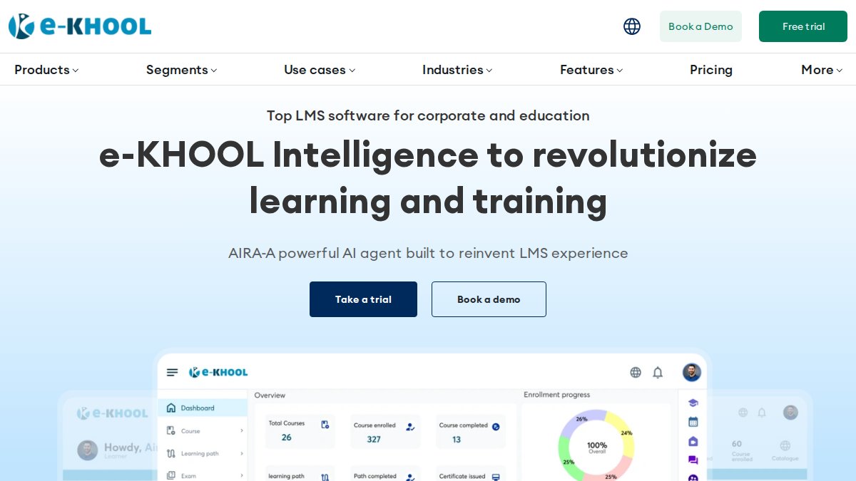 Screenshot of e-khool.com interface