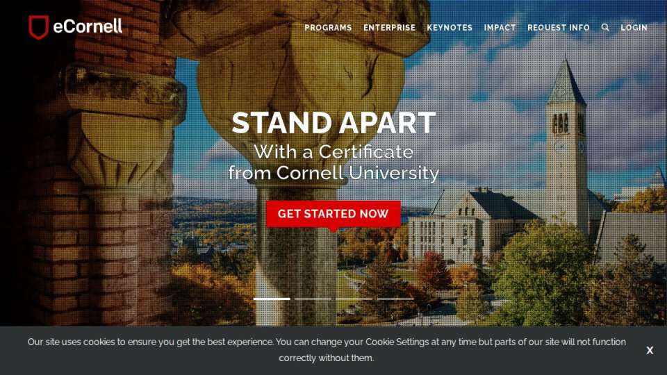 Screenshot of ecornell.cornell.edu interface