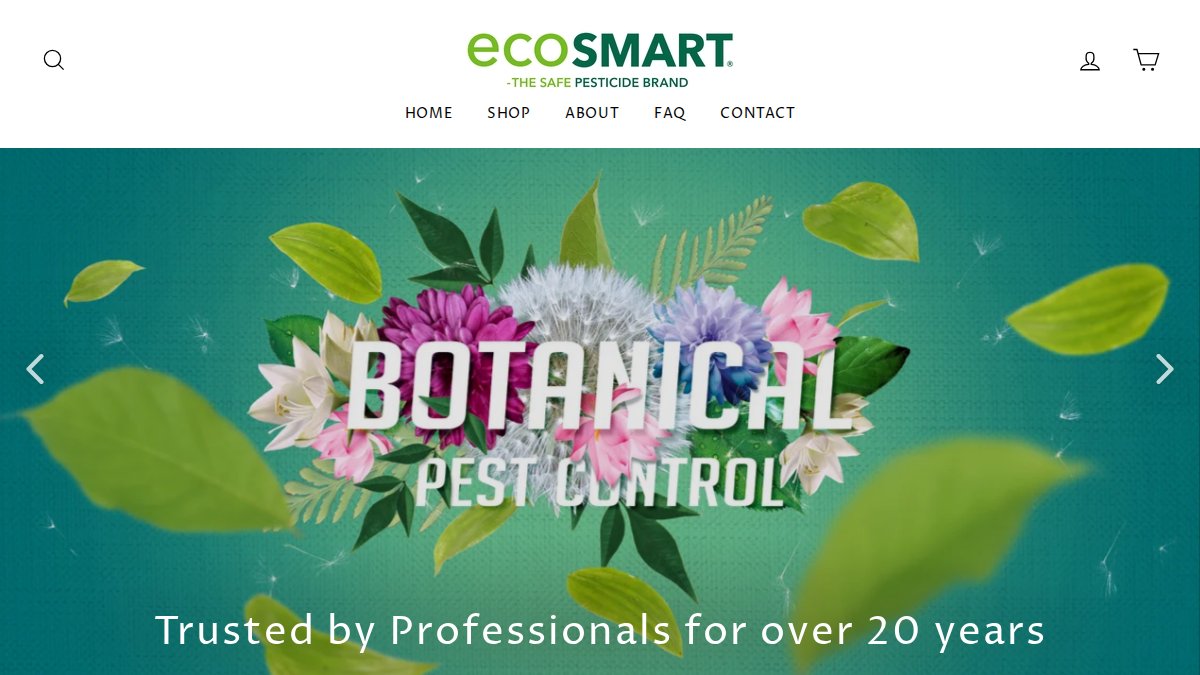 Screenshot of ecosmart.com interface