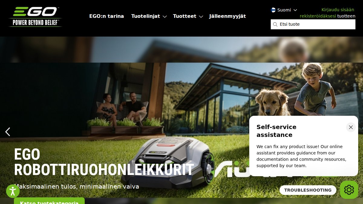 Screenshot of egopowerplus.com.au interface