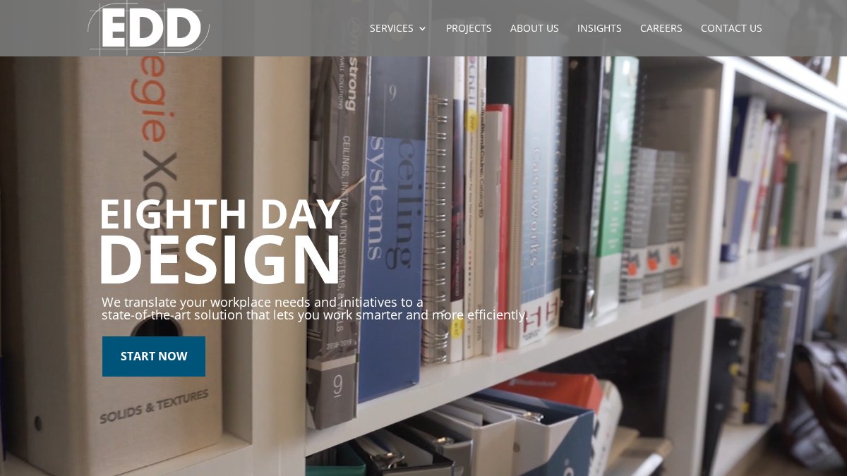 Screenshot of eighthday.com interface