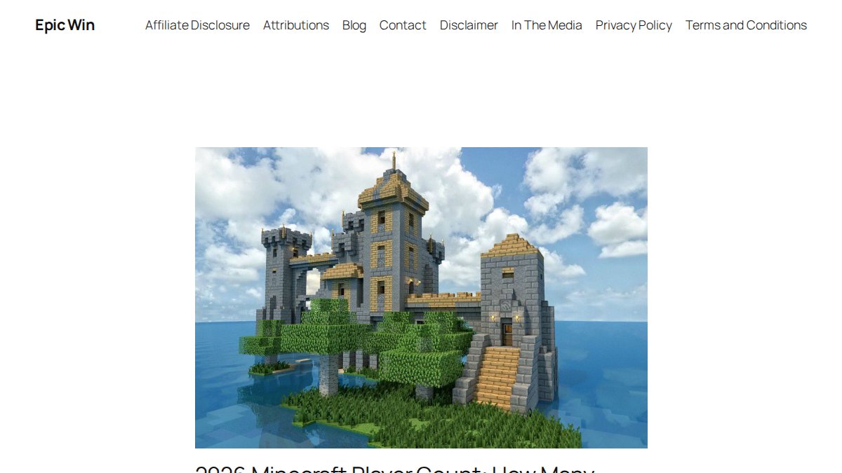 Screenshot of epicwinapp.com interface