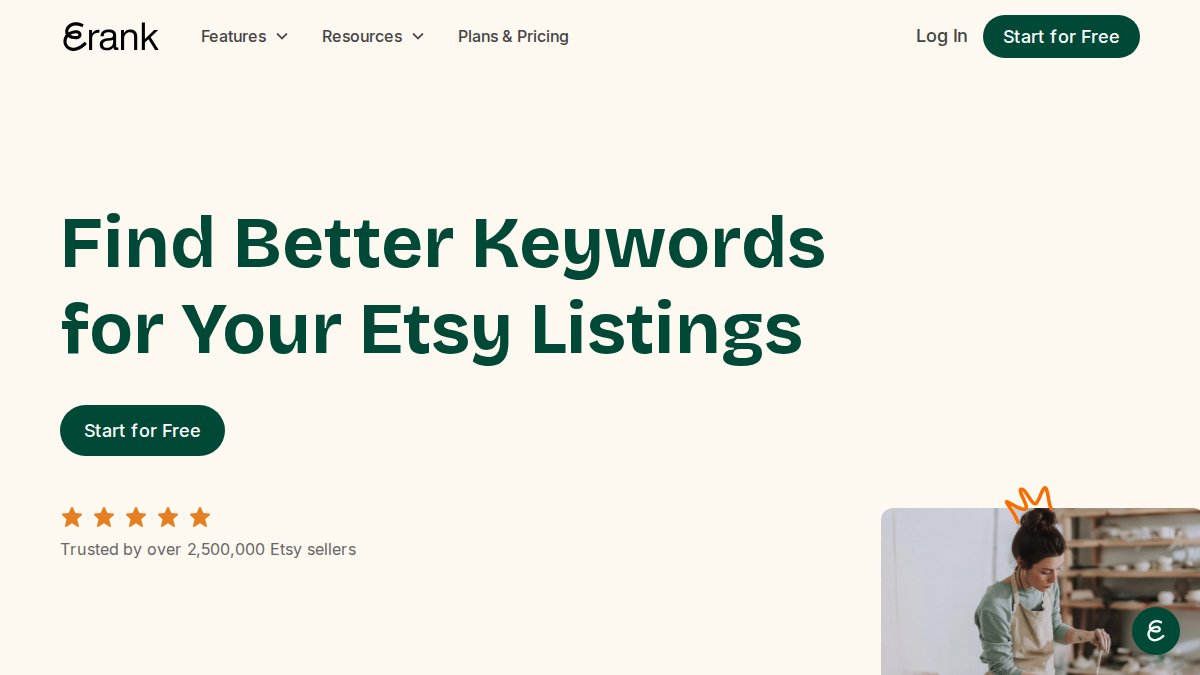 Screenshot of erank.com interface