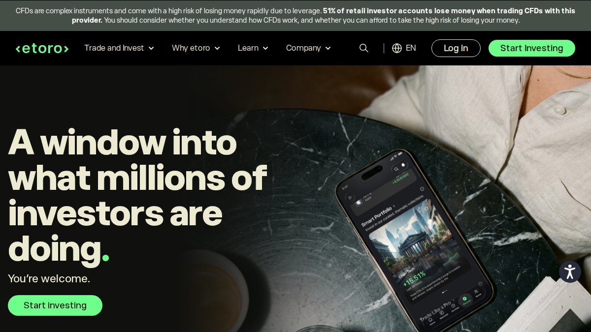Screenshot of etoro.com interface