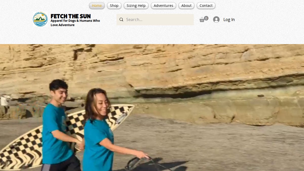 Screenshot of fetchthesun.com interface