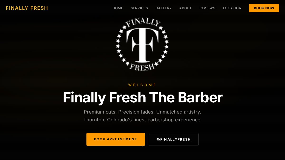 Screenshot of ffthebarber.com interface