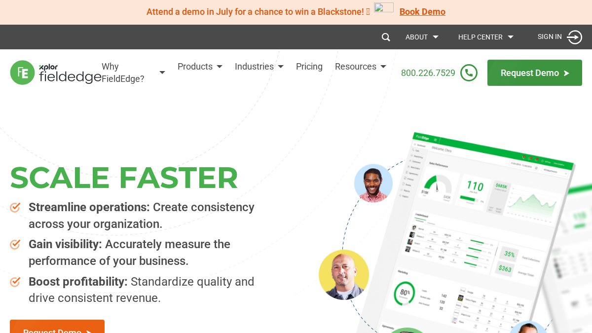 Screenshot of fieldedge.com interface