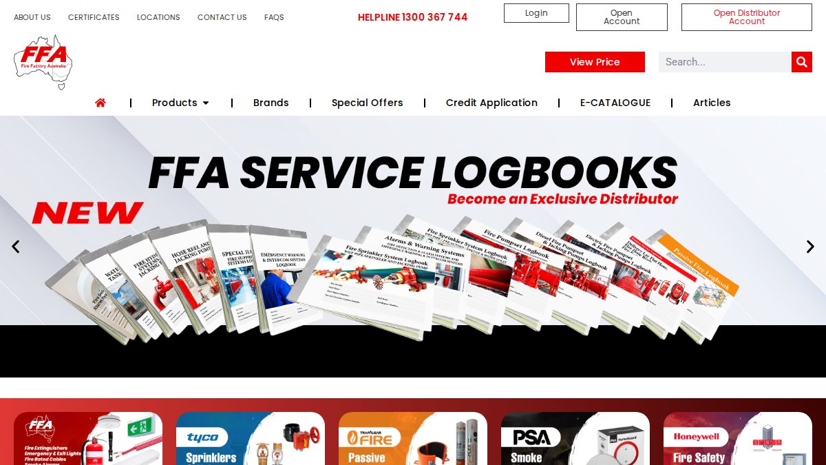 Screenshot of firefactory.com.au interface