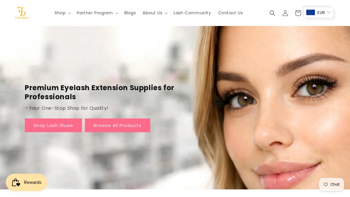 Screenshot of forabeli.com interface