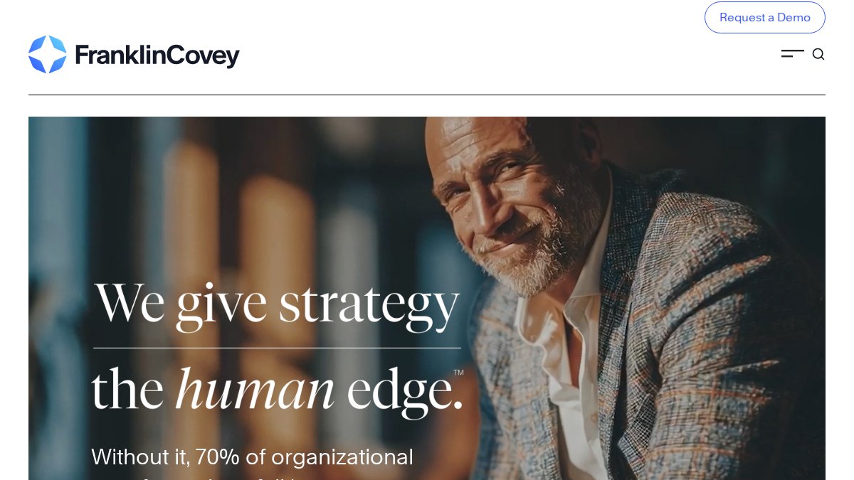 Screenshot of franklincovey.com interface