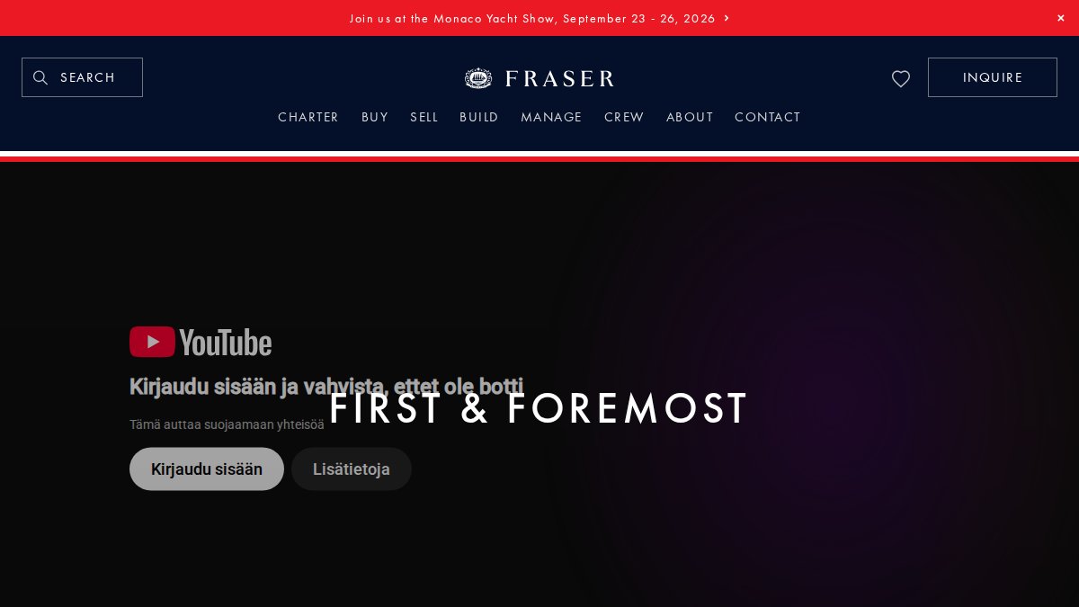 Fraser | Luxury Yachts for Sale, Charter, Management, Construction