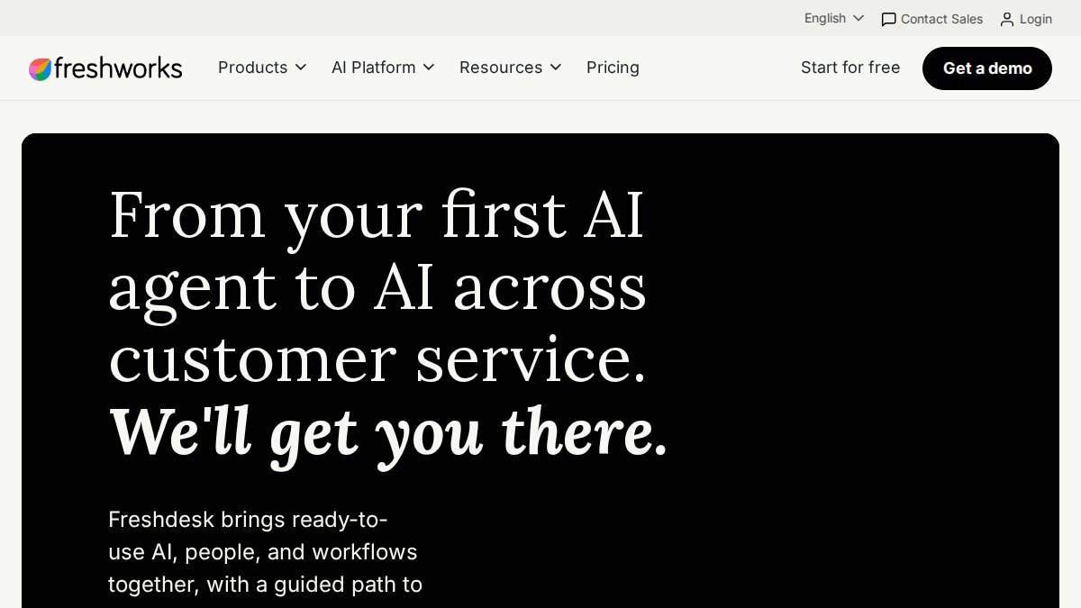 Screenshot of freshdesk.com interface