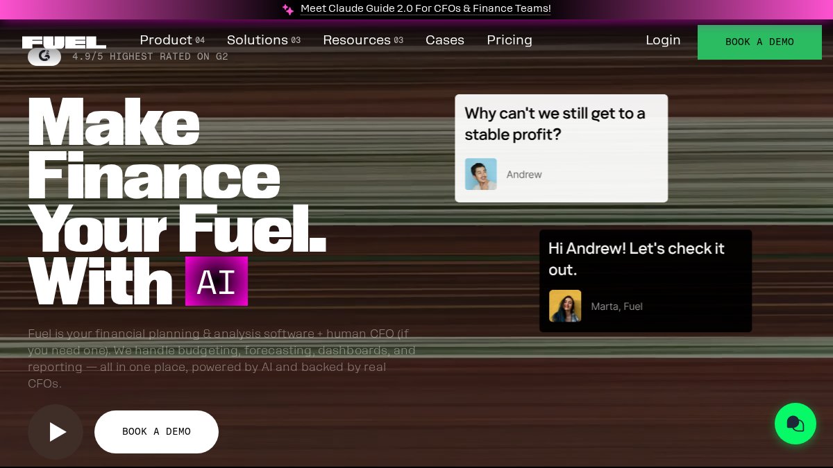 Screenshot of fuelfinance.me interface