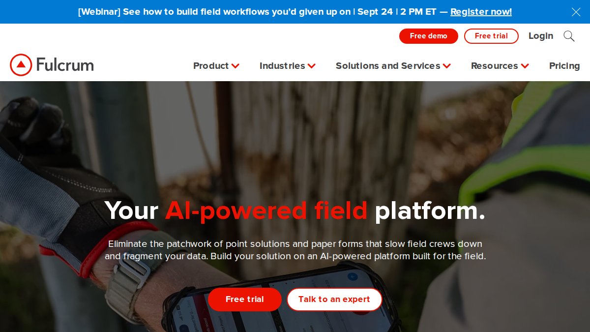 Screenshot of fulcrumapp.com interface