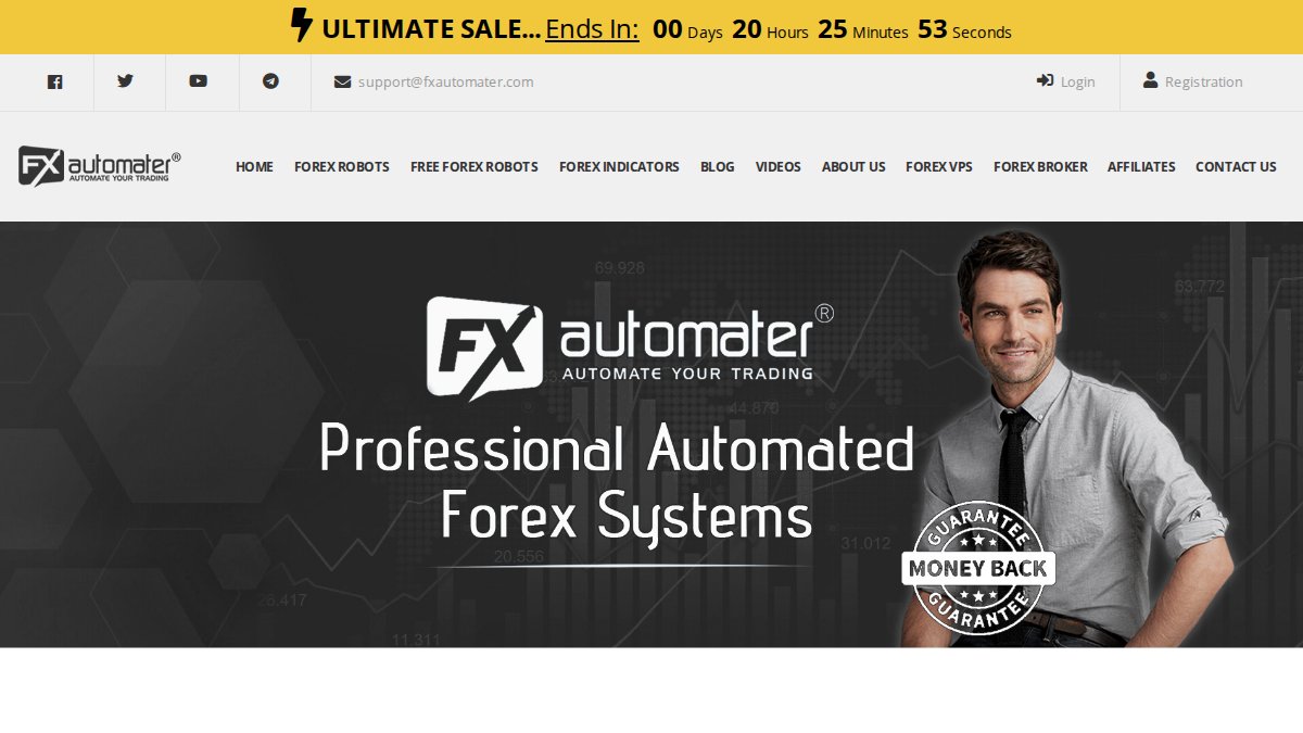 Screenshot of fxautomater.com interface