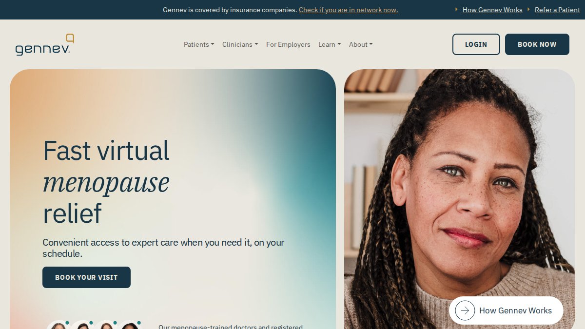 Screenshot of gennev.com interface