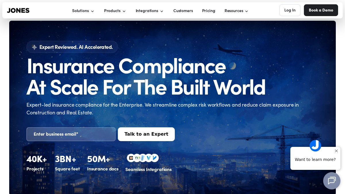 Screenshot of getjones.com interface