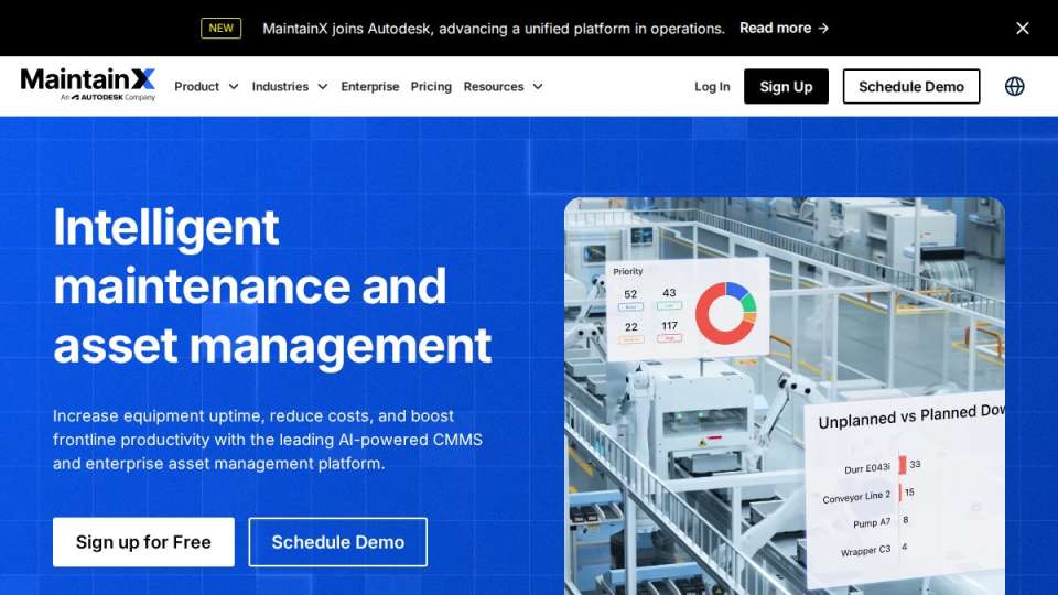 Screenshot of getmaintainx.com interface