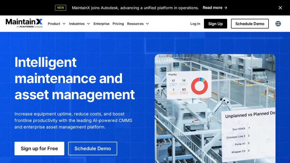 Screenshot of getmaintainx.com interface