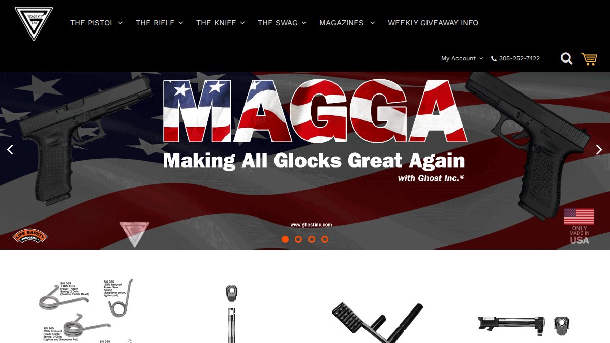 Screenshot of ghostinc.com interface
