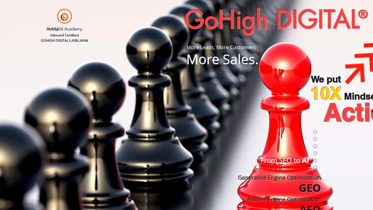 Screenshot of gohigh.digital interface