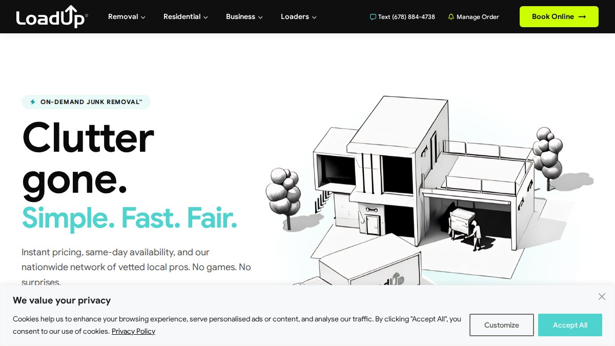 Screenshot of goloadup.com interface