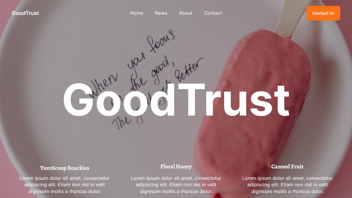 Screenshot of goodtrust.com interface