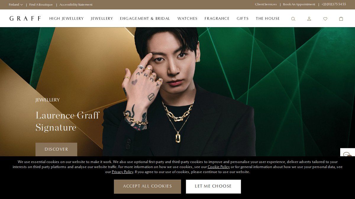 Screenshot of Uk En page on graff.com
