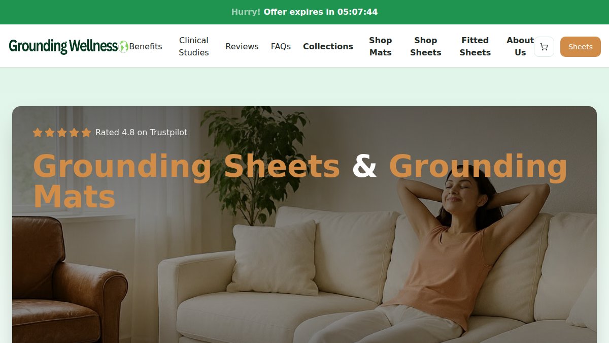 Screenshot of groundingwellness.org interface