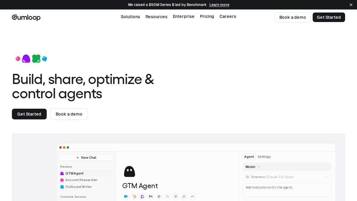 Screenshot of gumloop.com interface