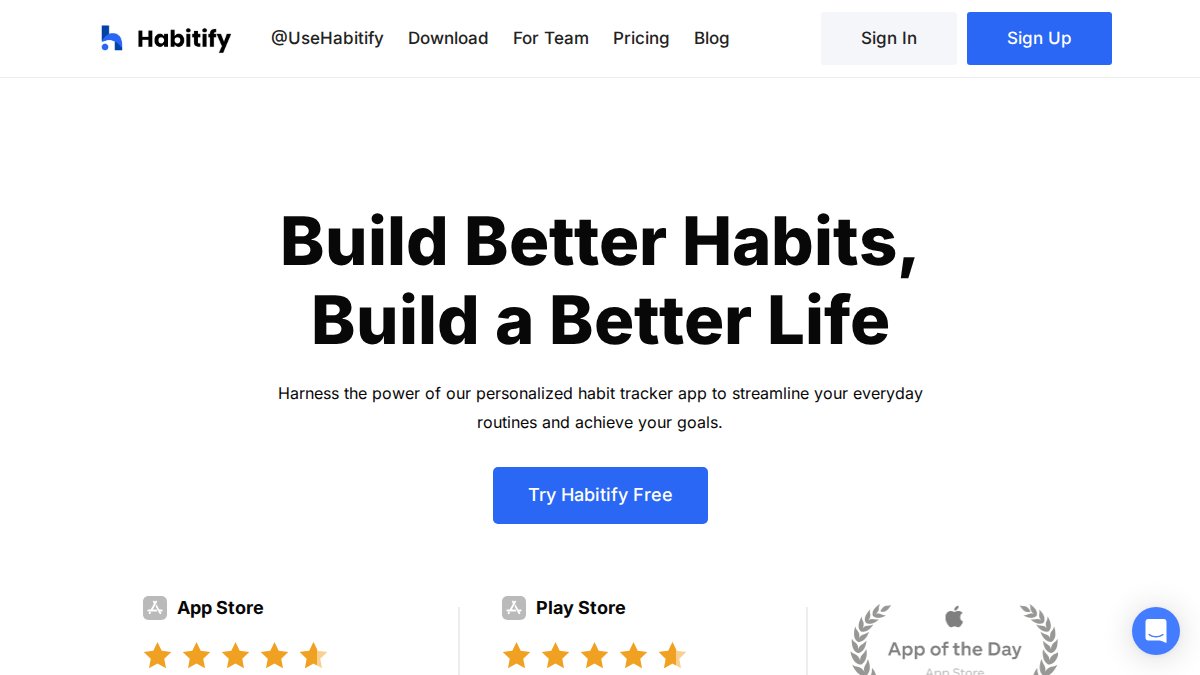 Screenshot of habitify.com interface