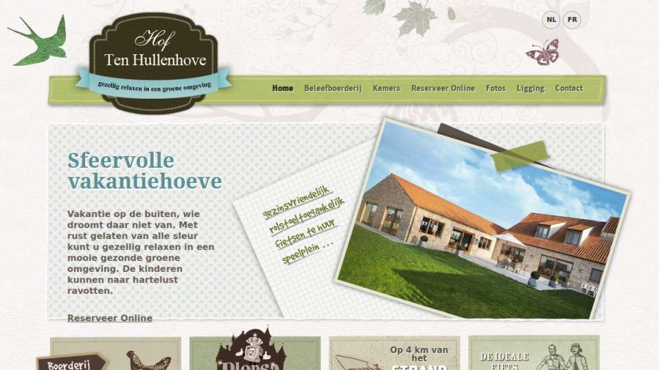Screenshot of hoftenhullenhove.be interface