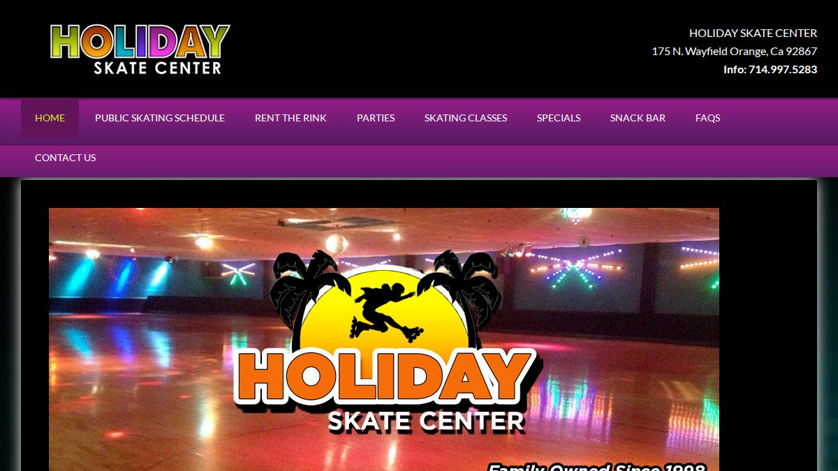 Screenshot of holidayskate.com interface