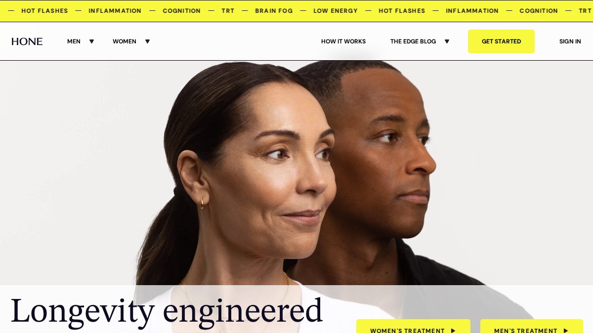 Screenshot of honehealth.com interface