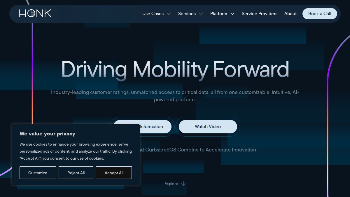 Screenshot of honkforhelp.com interface