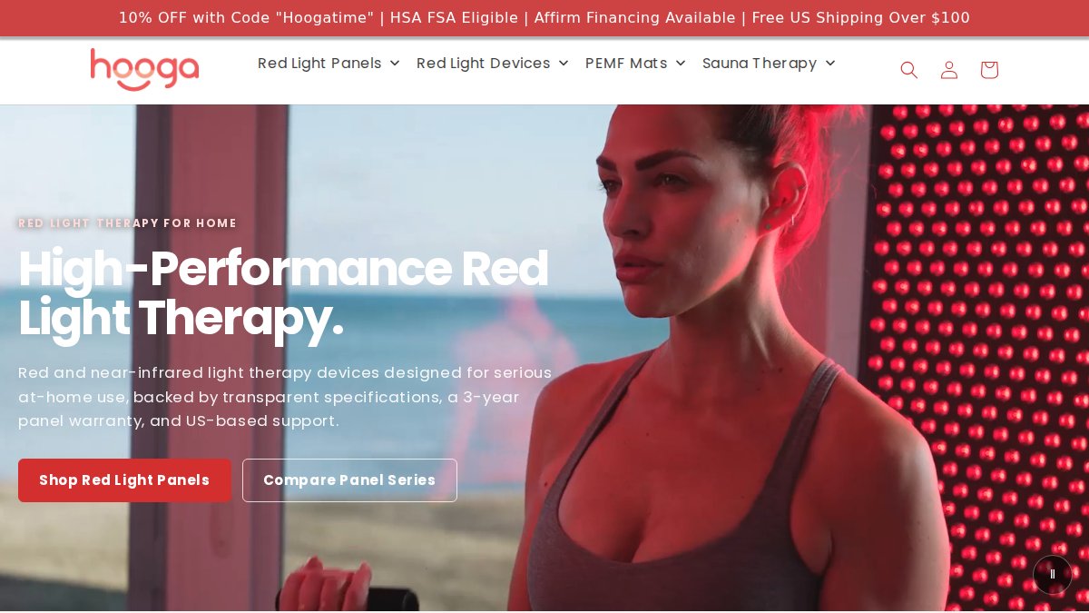 Screenshot of hoogahealth.com interface