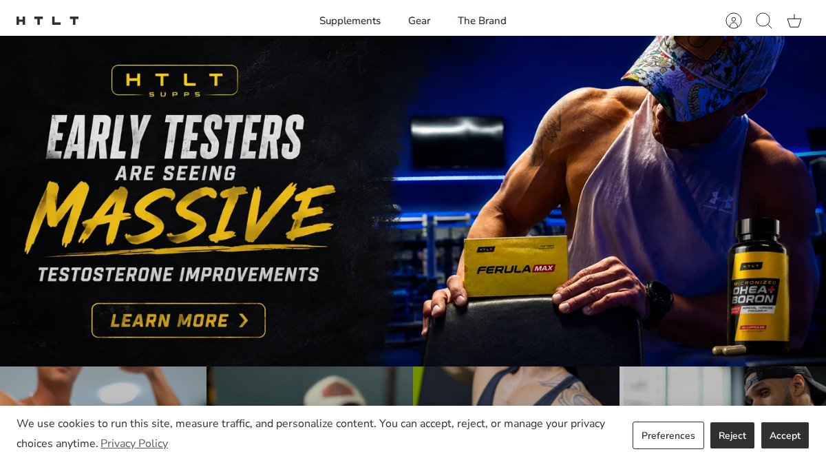 Screenshot of htltsupps.com interface
